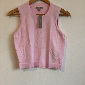 J. Crew Women's‎ Sweater shell in premium ultra-fine cotton blend XS Paris Pink